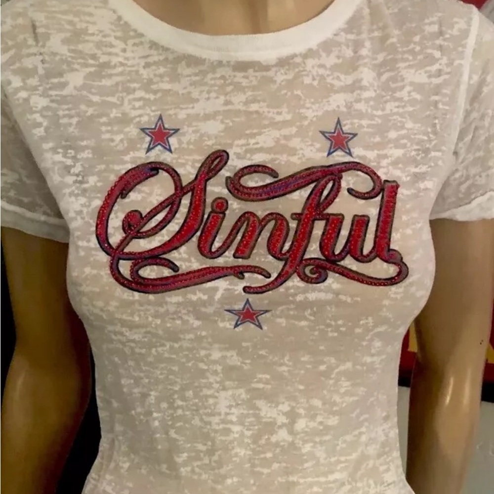 Sinful Love and Pride burnout tee. Large with tags.